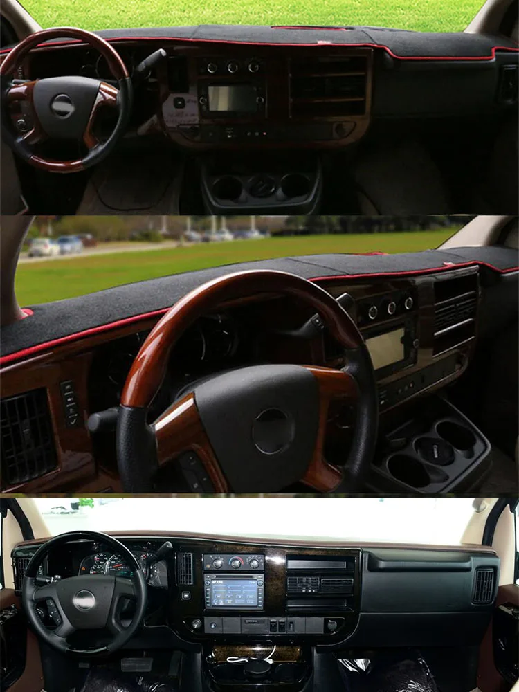 For 2010-2015 GMC Savana G1500 2500 3500Dashmat Dash Mat Dashboard Cover Instrument Panel Insulation Sunscreen Protective Pad