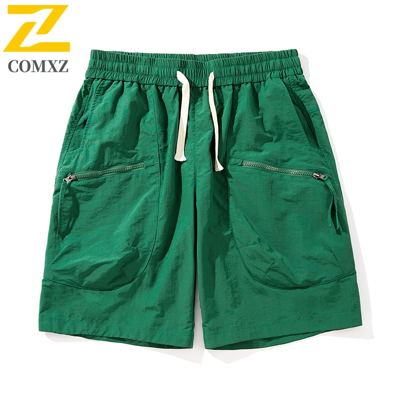 2025 Summer Shorts Men's Street Casual Thin Quick-drying Elastic Waist Bermuda Shorts Trendy Gym Running Basketball Sports Pants