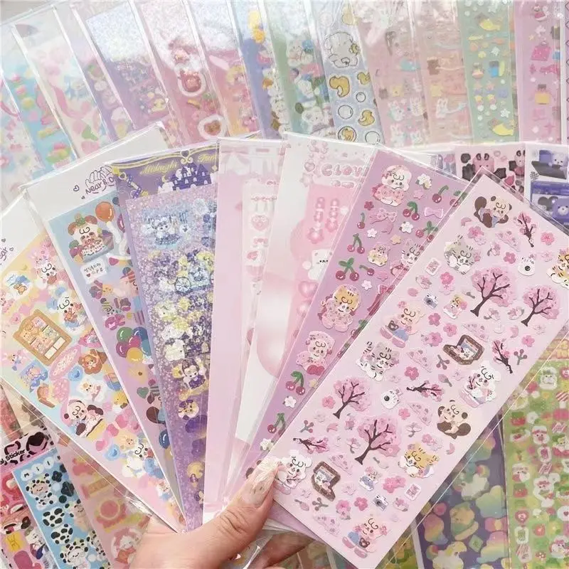 200 non repeating Guka laser stickers with Korean cute stickers for children and girls mixed dressing stickers