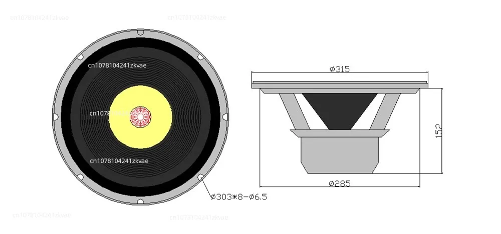 Full Range Speaker Driver Fast High and Scaled Sound（1 Pair） B-014 Lii Song F15 15 Inch