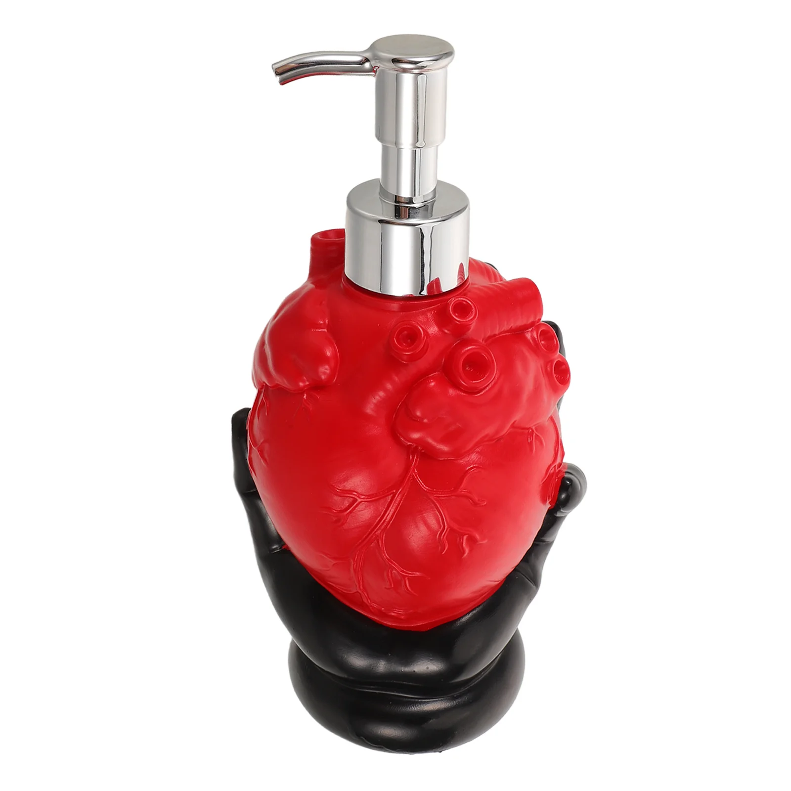 موزع الصابون على شكل قلب القوطية اليد عقد زجاجة مضخة تشريحية للحمام بالوعة المطبخ ديكور الهالوين Macabre