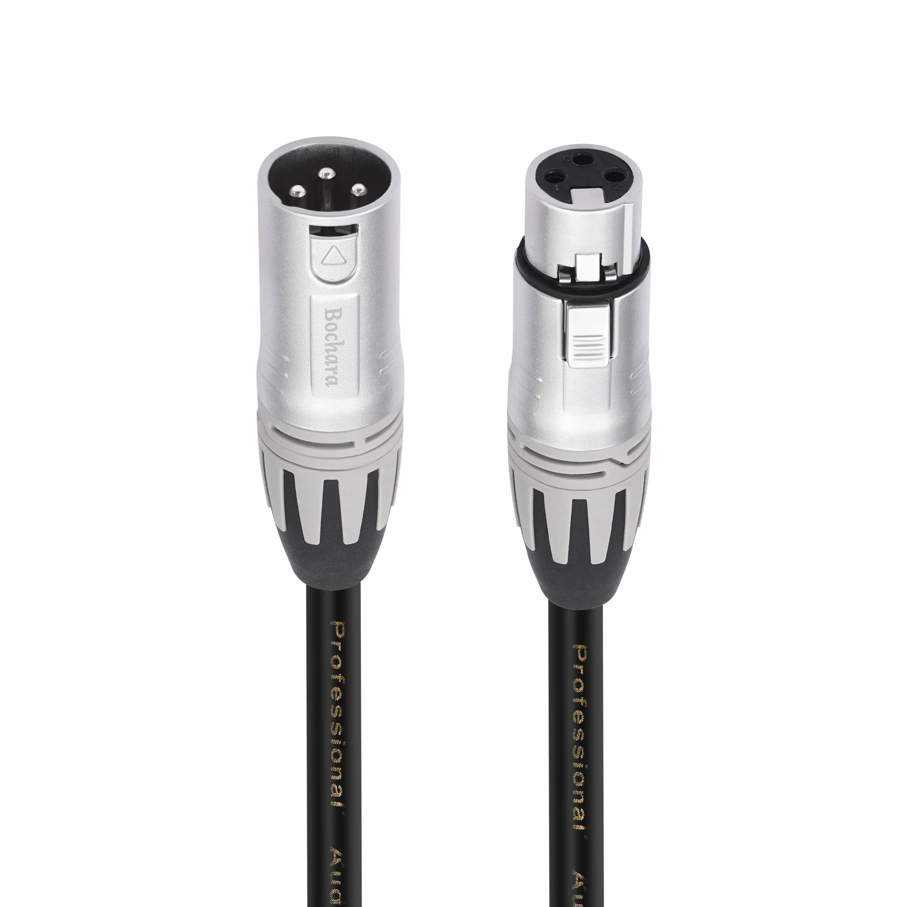 Bochara Zinc Alloy XLR Extension Cable Male to Female OFC Audio Cable Dual Shielded for Microphone Mixer 1m 2m 3m 5m 10m