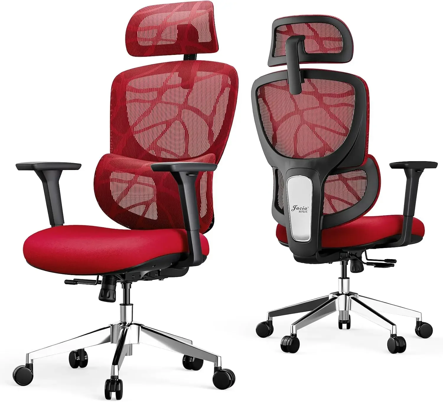 Jacia House Ergonomic Office Chair with Lumbar Support 4D Arms Sliding Seat