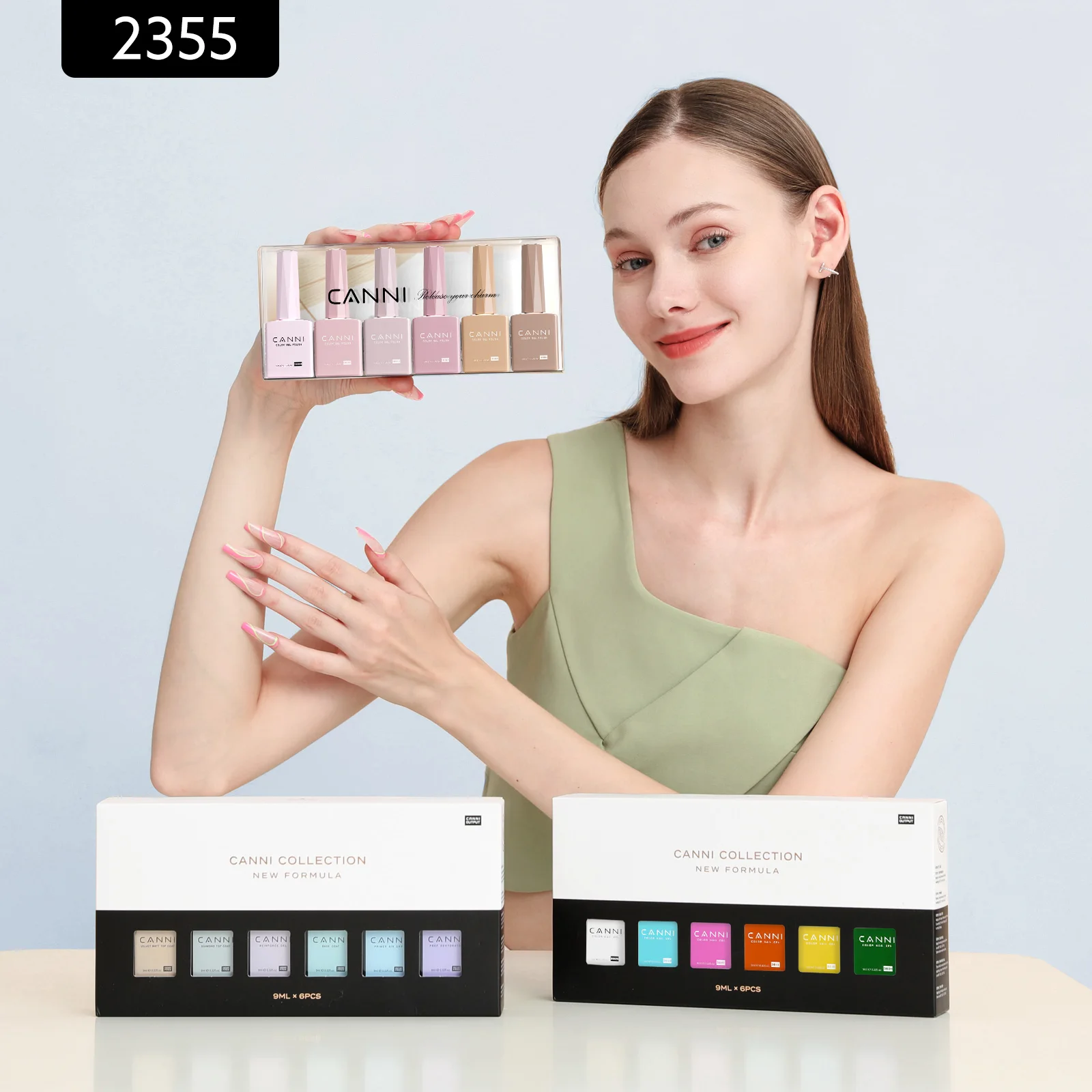 6 Stück/Set CANNI TPO-FREIER Gel-Nagellack Natürliche Nude-Farben Nagel-Gel-Kit Abziehbarer UV-LED Langanhaltender Salon-Qualität Maniküre für Zuhause und Alltag – Detail 11