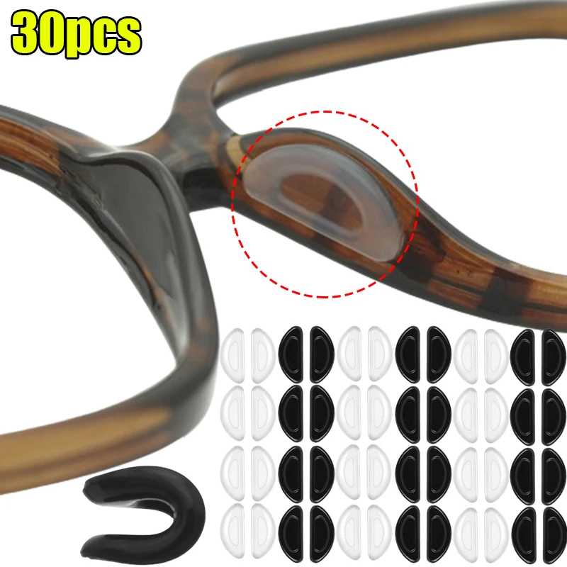 Silicone Glasses Nose Pads Invisible Non-Slip Soft Nose Pads Self Adhesive Glasses Nose Holder Sticker Pads Eyewear Accessories