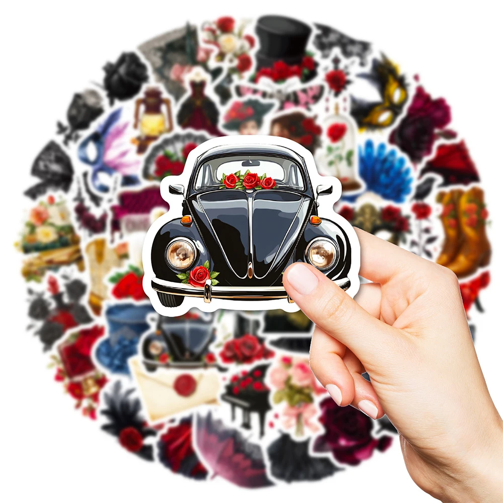 10/30/56pcs Cartoon Adesivo Palla Mascherata Estetica Graffiti Decalcomanie FAI DA TE Notebook Telefono Bagagli Auto Bici Adesivo Impermeabile Decor