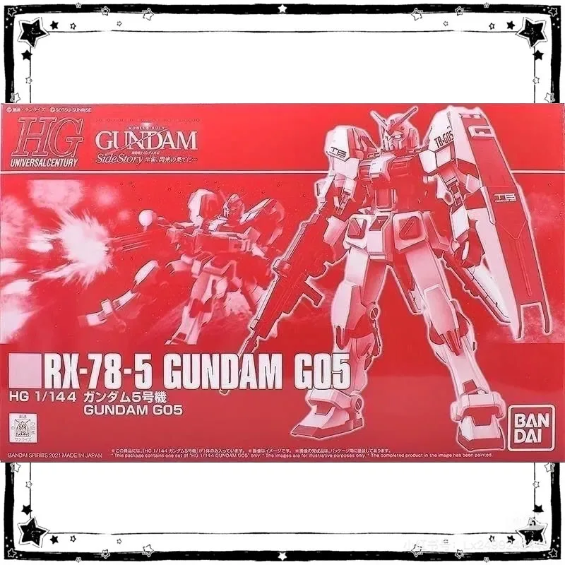 

In Stock Bandai Gundam PB Model Kit Anime Figure HGUC 1/144 RX-78-5 Gundam G05 Anime Action Figure Collection Assembly Model Toy
