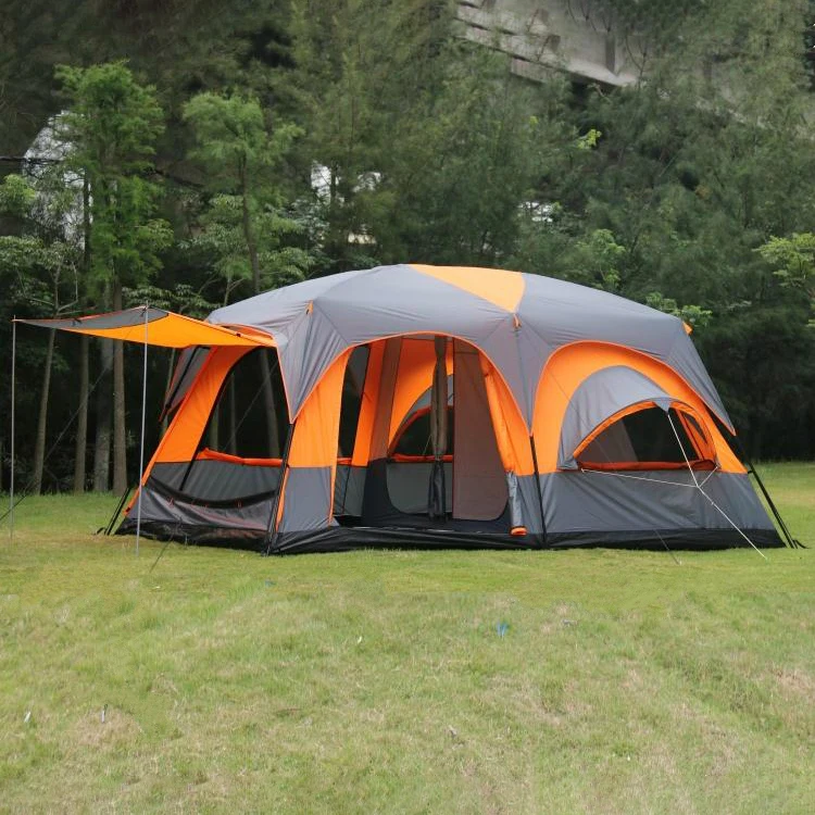 8-12 Person Ultralight Large Space Luxury Family Camping Tent Waterproof Outdoor Glamping Wholesale Tent with Logo