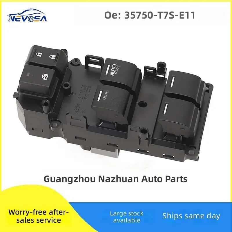 For Honda Glass Lifter Switch 35750-T7S-E11 Electric Window Control Button Right Hand Drive Auto Parts Accessories