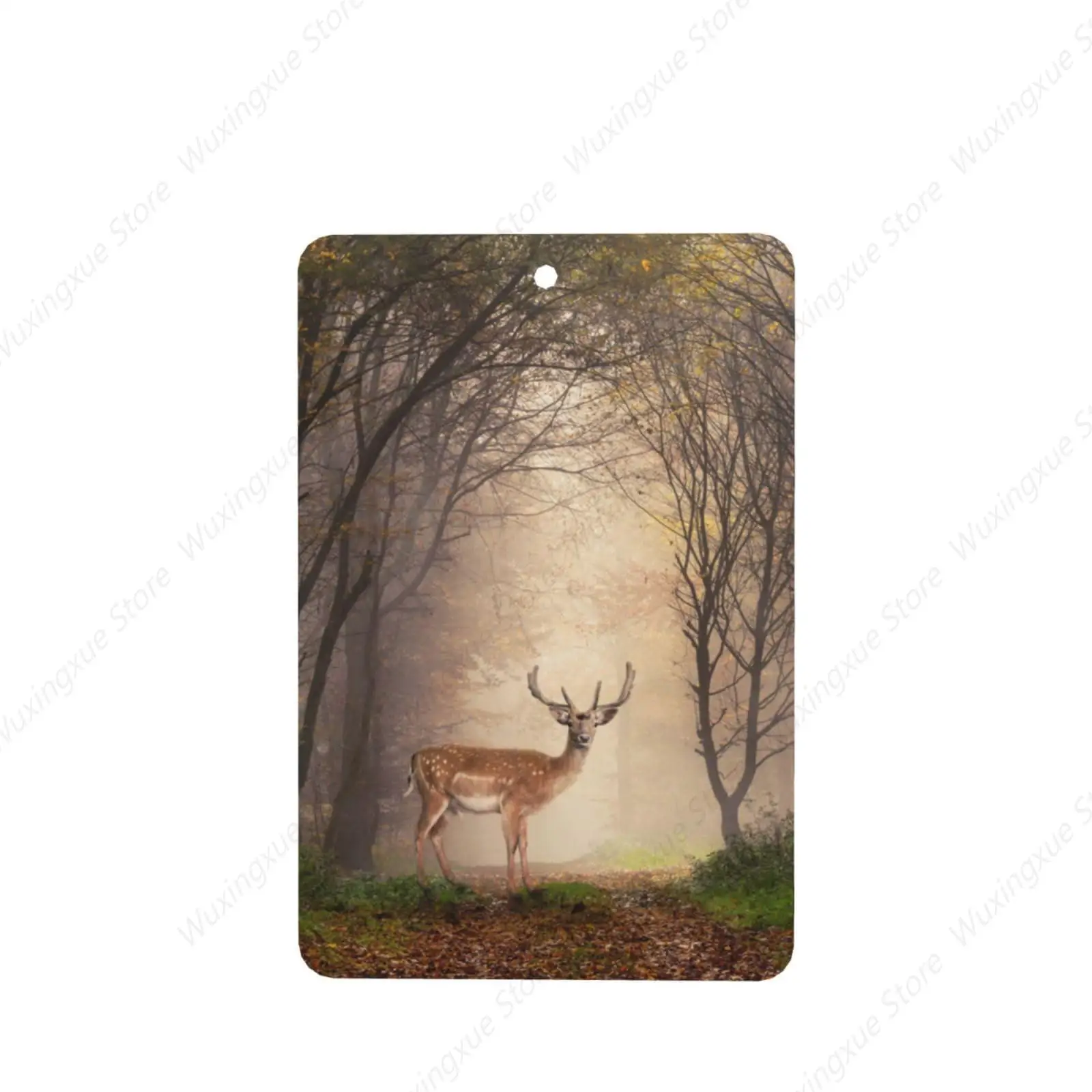 Deer Standing in a Dreamy Forest Cute Hanging Car Air Freshener Car Decorations for Men Women Scent Card for Car,Home,Office,Clo