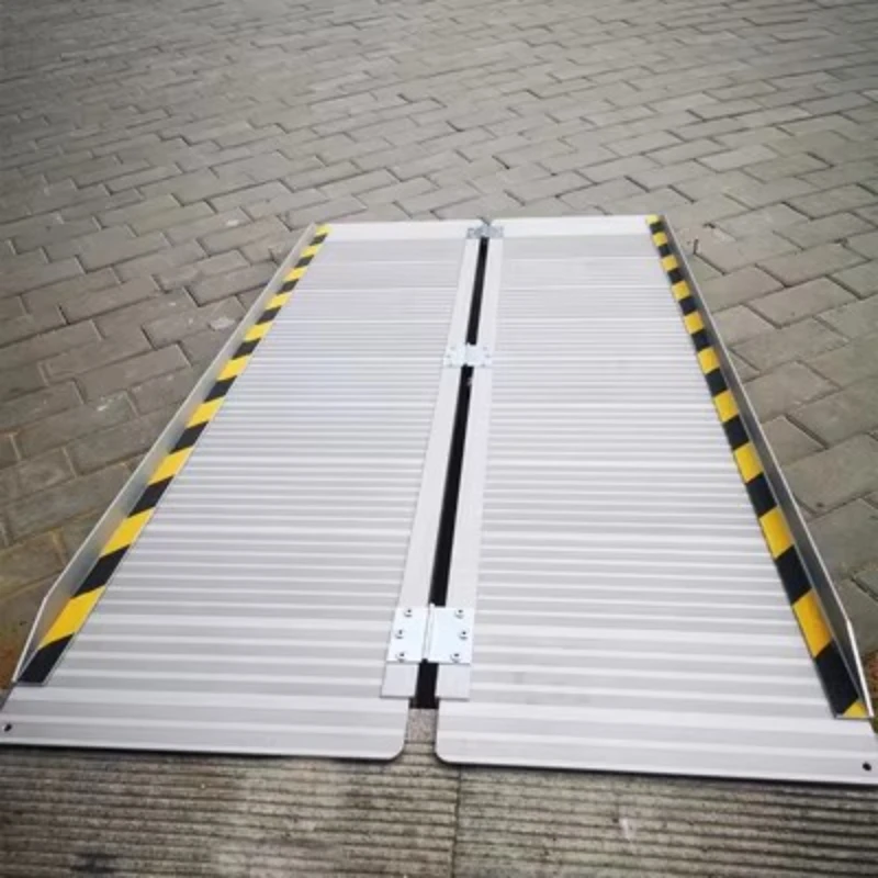 Accessible ramps, stairs, loading and unloading pads, step slope plates, aluminum alloy folding