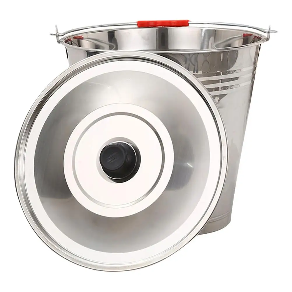

Stainless Steel Water Bucket Multifunctional Milk Container Portable Large Capacity Metal Pail For Home Farm Kitchen Use