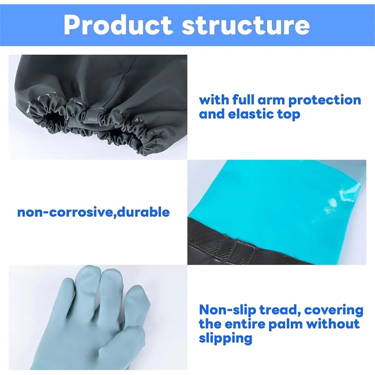 Light Weight 2 Pairs Full Arm Pond Gloves with Fleece Lining Extra Long Waterproof Gloves for Pond Cleaning Care/Machinery Indus