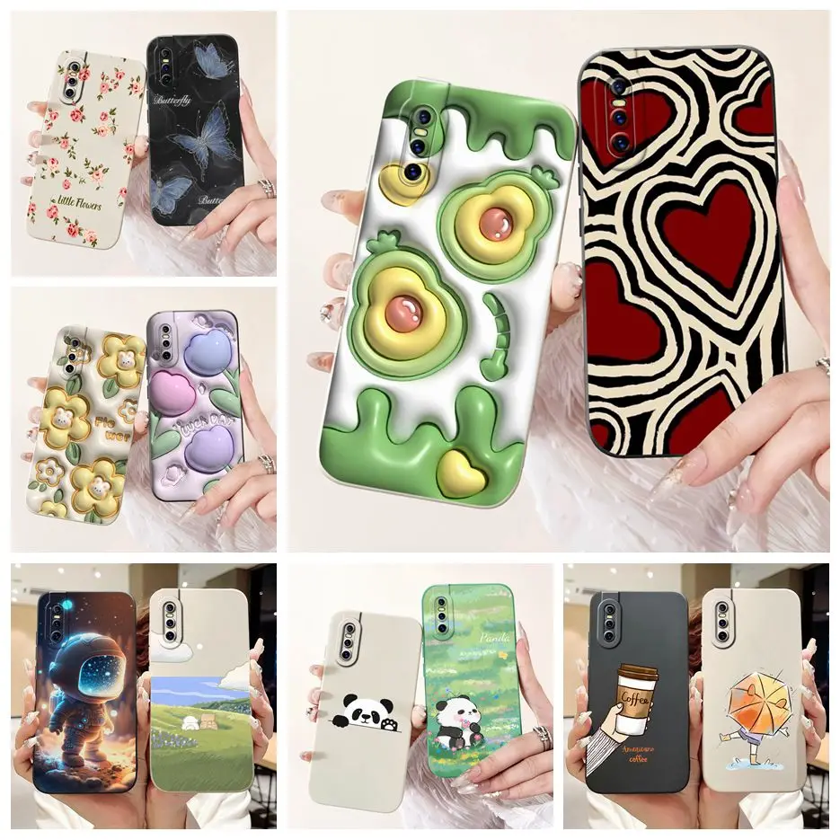 For Vivo Y50 Case 1935 V1965A Luxury Candy Painted Cover Shockproof Soft TPU Phone Case For Vivo Y30 Y 50 ViivoY30 VivoY50 Shell