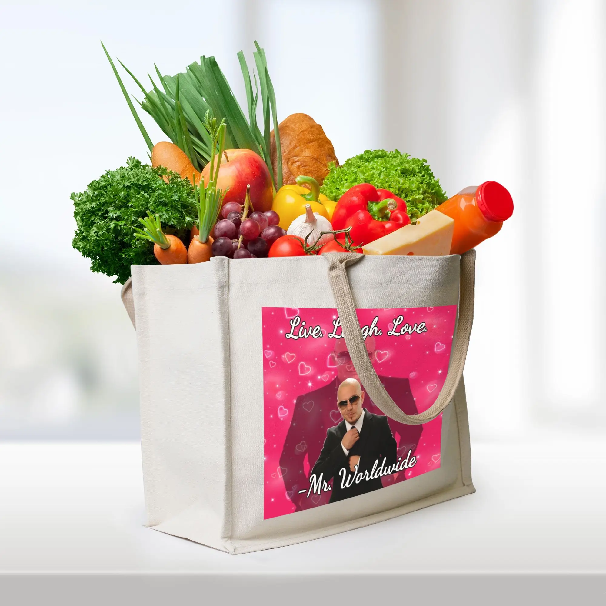 

Сумка-шоппер Canvas The Tote Bag от mr worldwide live laugh love, женская сумка через плечо, дорожная сумка