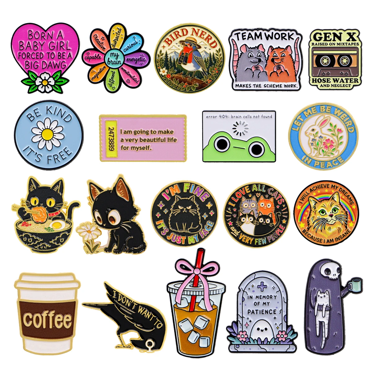 Flower Frog Pin - Error 404 Loading Frog Enamel Pin