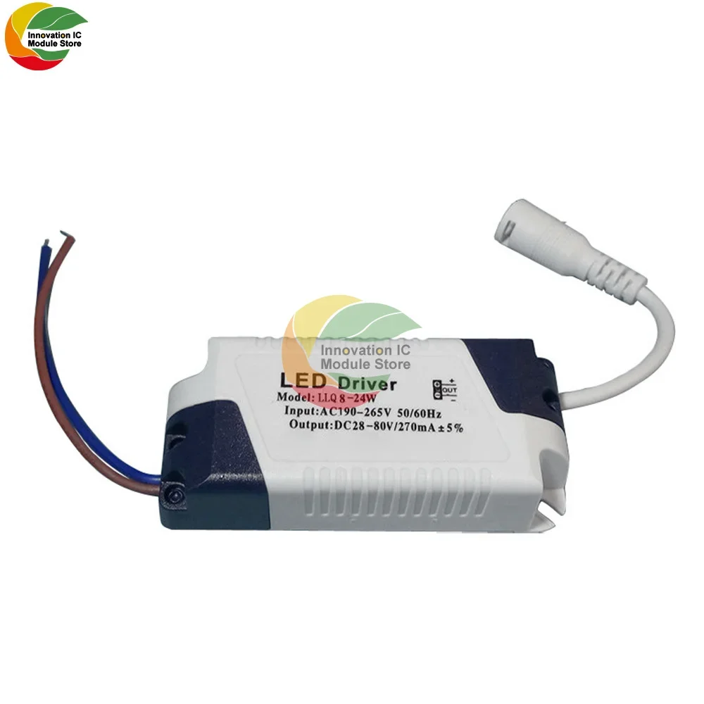 غير معزولة الجهد العريض 8-18 8-24 واط تيار مستمر أنثى رئيس رقيقة جدا النازل القيادة لوحة الطاقة ضوء محول LED سائق