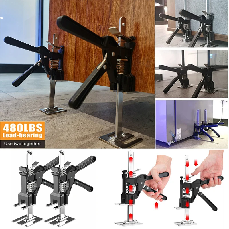 1/2PC Labor Saving Arm Jack Board Lifter Furniture Door Panel Jack Tool Lift Wall Tile Height Adjuster Elevator Hand Tool