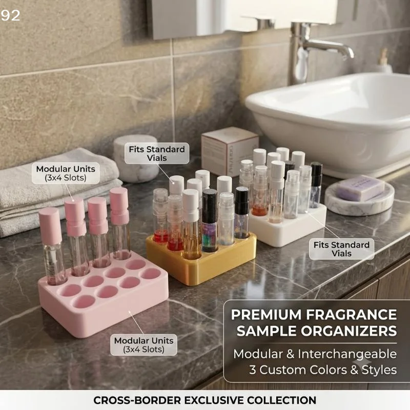 Desktop Perfume Sample Storage Display Tray Compatible With Mini Sample Vials Cosmetic Organizer RackCentury House
