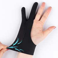 1PC Anti-fouling Anti-Mistouch Anti abrasion anti perspiration Two-Fingers Anti-touch Painting Glove For Drawing Tablet Glove