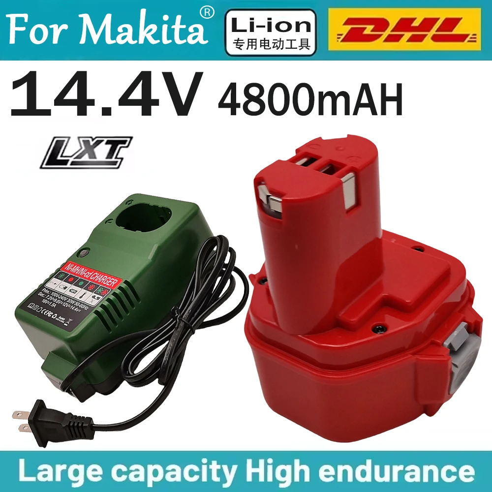 

For Makita 14.4V 4.8Ah Ni-MH battery PA14 1420 1422 1433 1434 1435 1435F 192600-1 193985-8 192699 193157-5 193158-3+charger