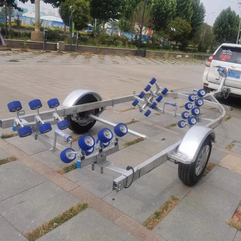 

Water Motorboat Trailer Rubber Assault Boat Trailer Fishing Boat Luya Boat Trailer Can Be Licensed