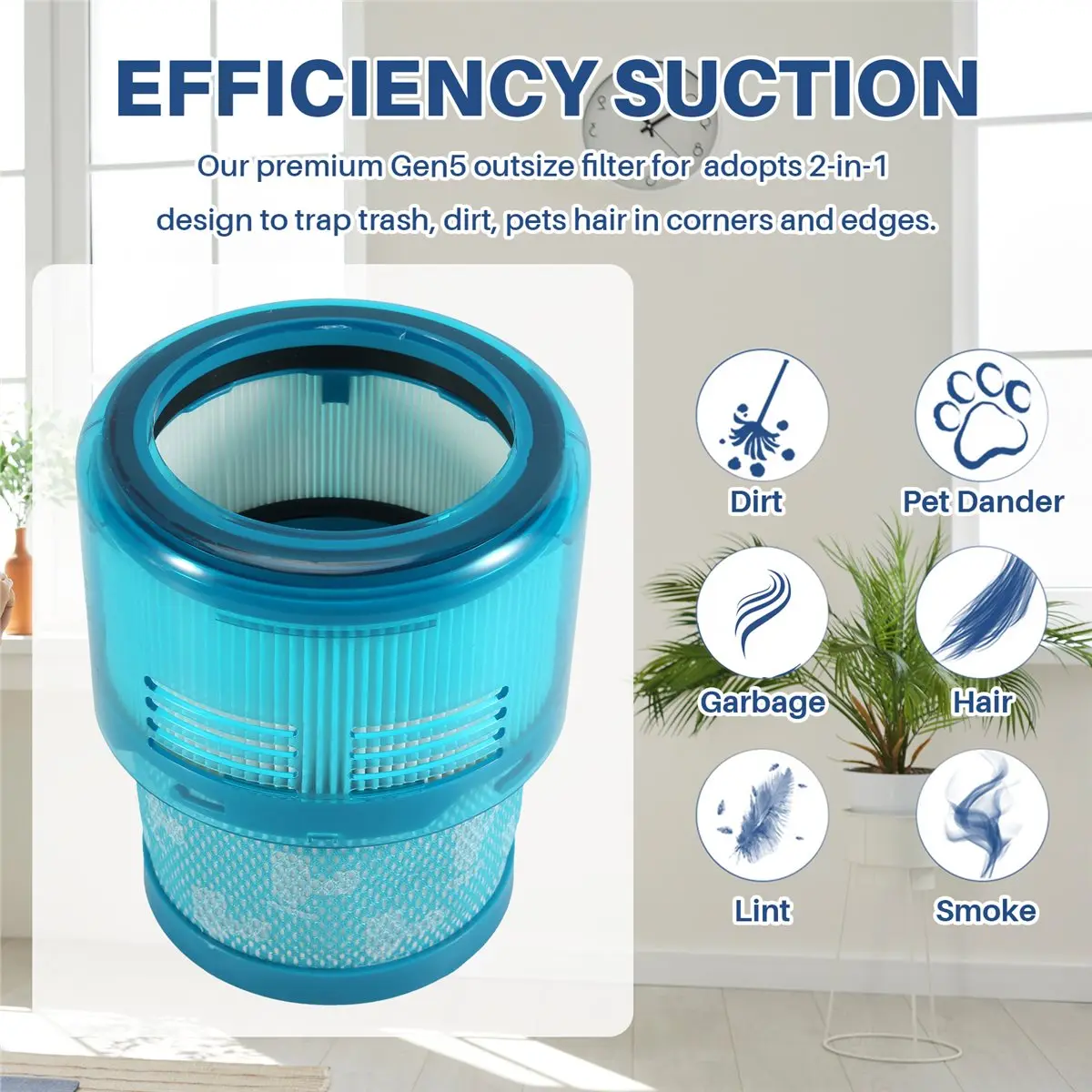 #54Q Gen5 Filter for Dyson Gen 5 Cordless Vacuum Cleaner Hepa Filter,vacuum cleaner filter,(Plastic)