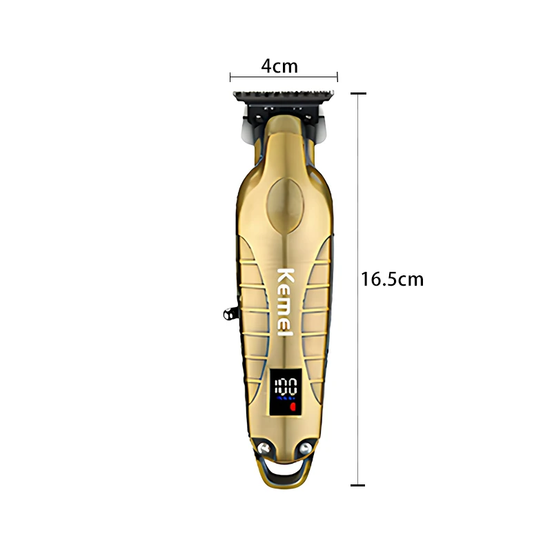 Kemei 2293 Tagliacapelli elettrici da uomo Barbiere professionale Tagliacapelli Intaglio senza fili Tagliacapelli in lega per il corpo