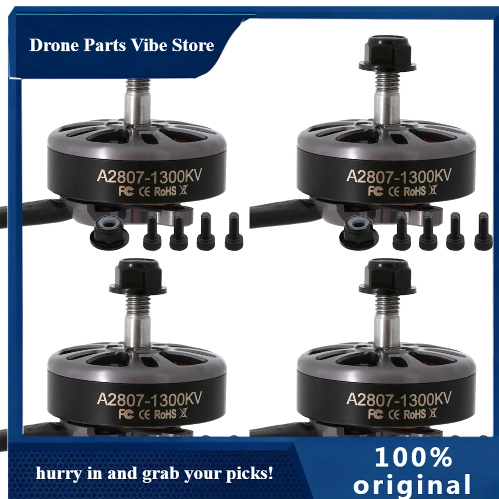 

AP4pcs/lot Angel A2807 KV1300 6S/ 1500KV 5S/ 1700KV 4S Brushless CW Motor For 7inch Long Range FPV Freestyle Drone Accessories