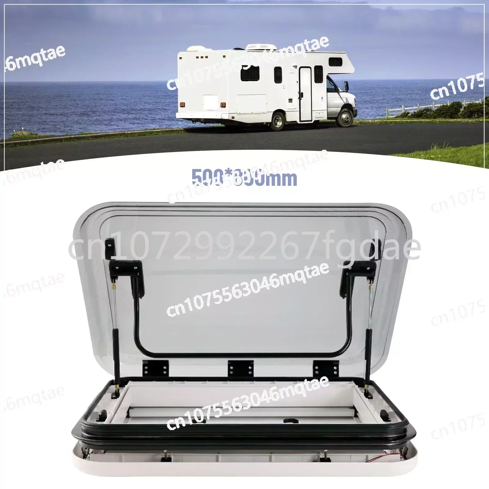 Home Large Caravan RV Skylight Roof Vent Hatch 3-Size with LED Light 500/700/800 X 500mm Cut Out for Camper Motorhome