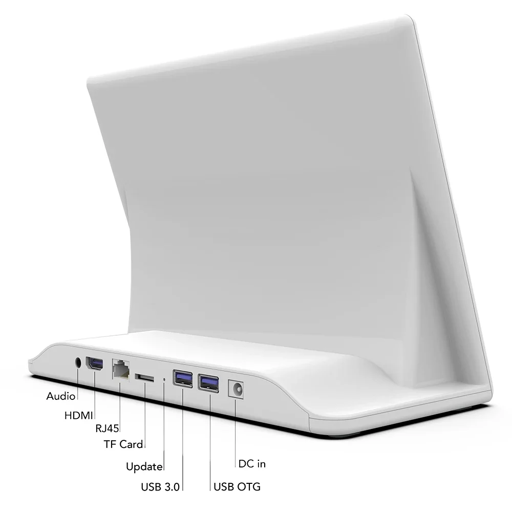 New Android L Shape Tablet Signage RK3566 RK3568 Android 13 NFC RJ45 Tablet With Stand For Restaurant POS Digital Menu Display