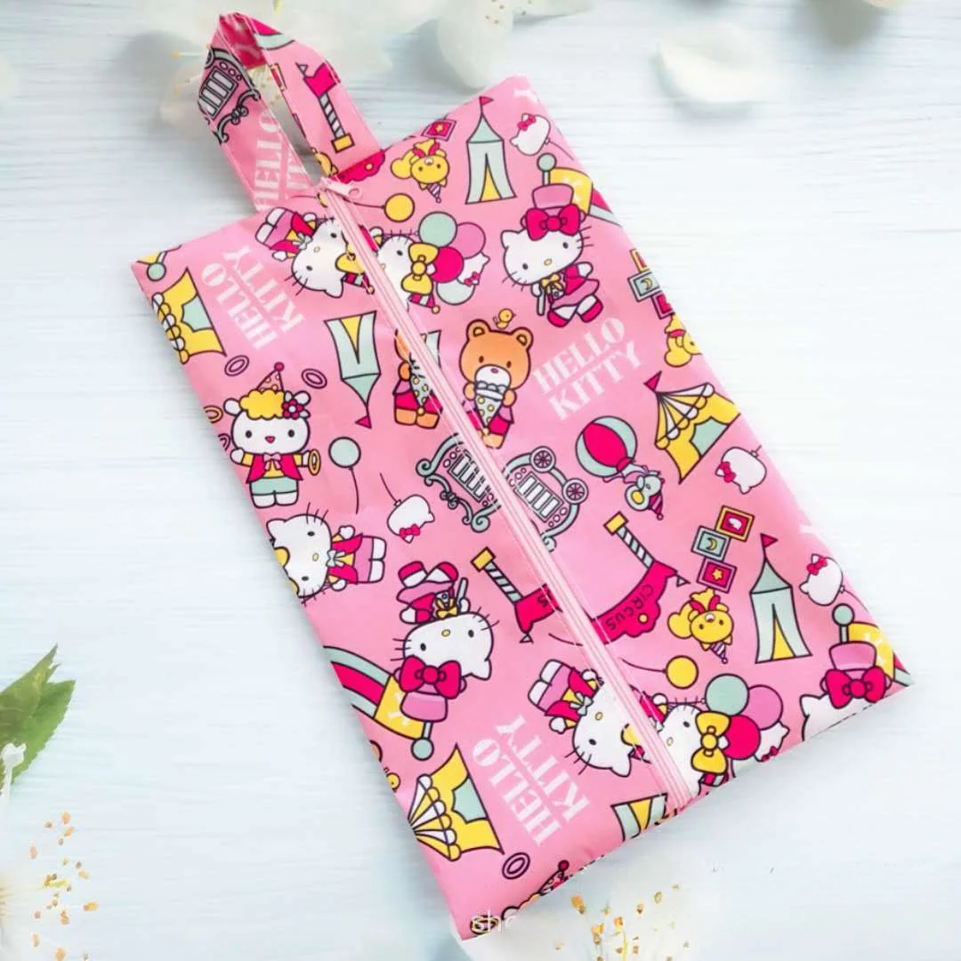 Cute Hello Kitty Anime Shoe Storage Bag Waterproof Dust Bag Shoe Cover Moisture Proof Towel Clothing Travel Shoe Bag