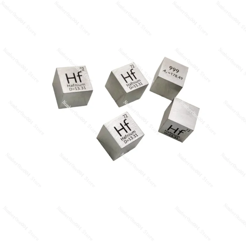 Exquisite Real Shot Metal Hafnium Periodic Table Cube Side Length 10mm HF 99.9 Hafnium Cubic Hafnium