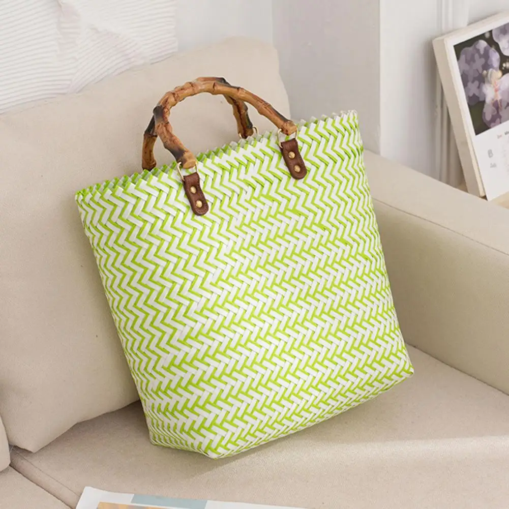 

Exquisite Woven Tote Bag Handmade Multifunctional Straw Bag Hand-woven Straw Bag