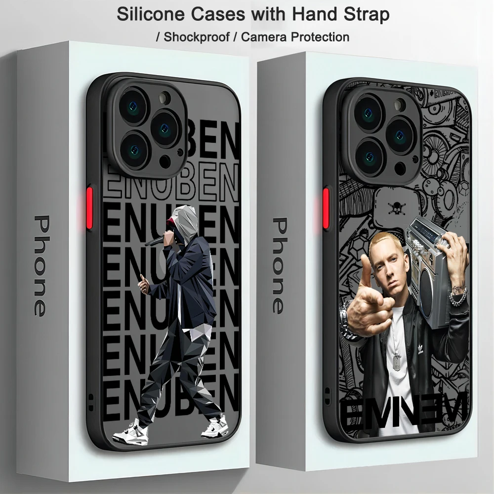 Rap Singer Eminem Phone Case For iPhone 15 14 13 12 11 Mini Pro Max X XR XSMax 7 8 Plus Matte Transparent Back Cover