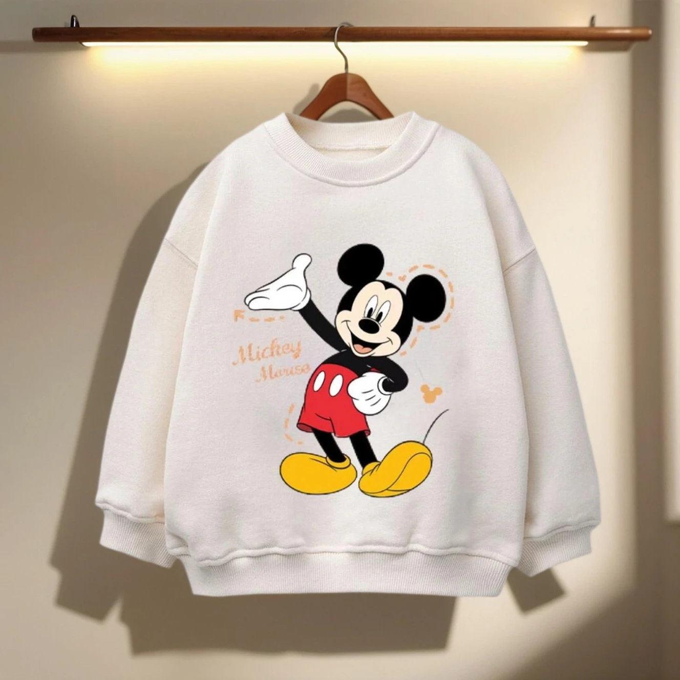الأبيض تحت عنوان ميكي طفل بلوزات Pals رحلة الطريق والمغامرات الموسيقية بنين بنات ملابس الكرتون ملابس الأطفال طفل أعلى