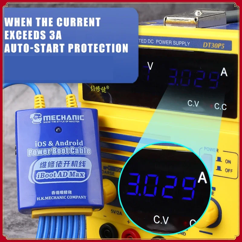 Meccanico iBoot AD Max cavo di prova dell'alimentatore Android One Button Boot Control line per Android per IPhone 13 13mini 13pro max