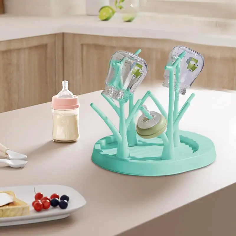 Baby Bottle Drying Rack Detachable Tree-Shaped Bottle Storage Tree-Shaped Bottle Dryer Rack Space-Saving Bottle Holder For Baby