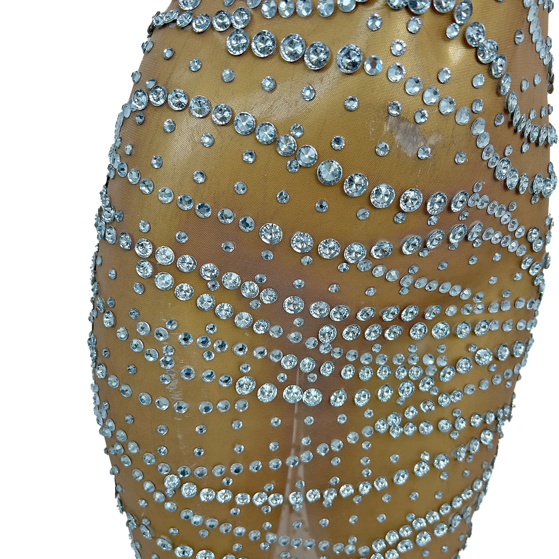 

Luxury Sparkly Crystals Transparent Mesh Evening Gown Gala Prom High-end Red Carpet Elegant Sexy Women Long Formal Dress Midian