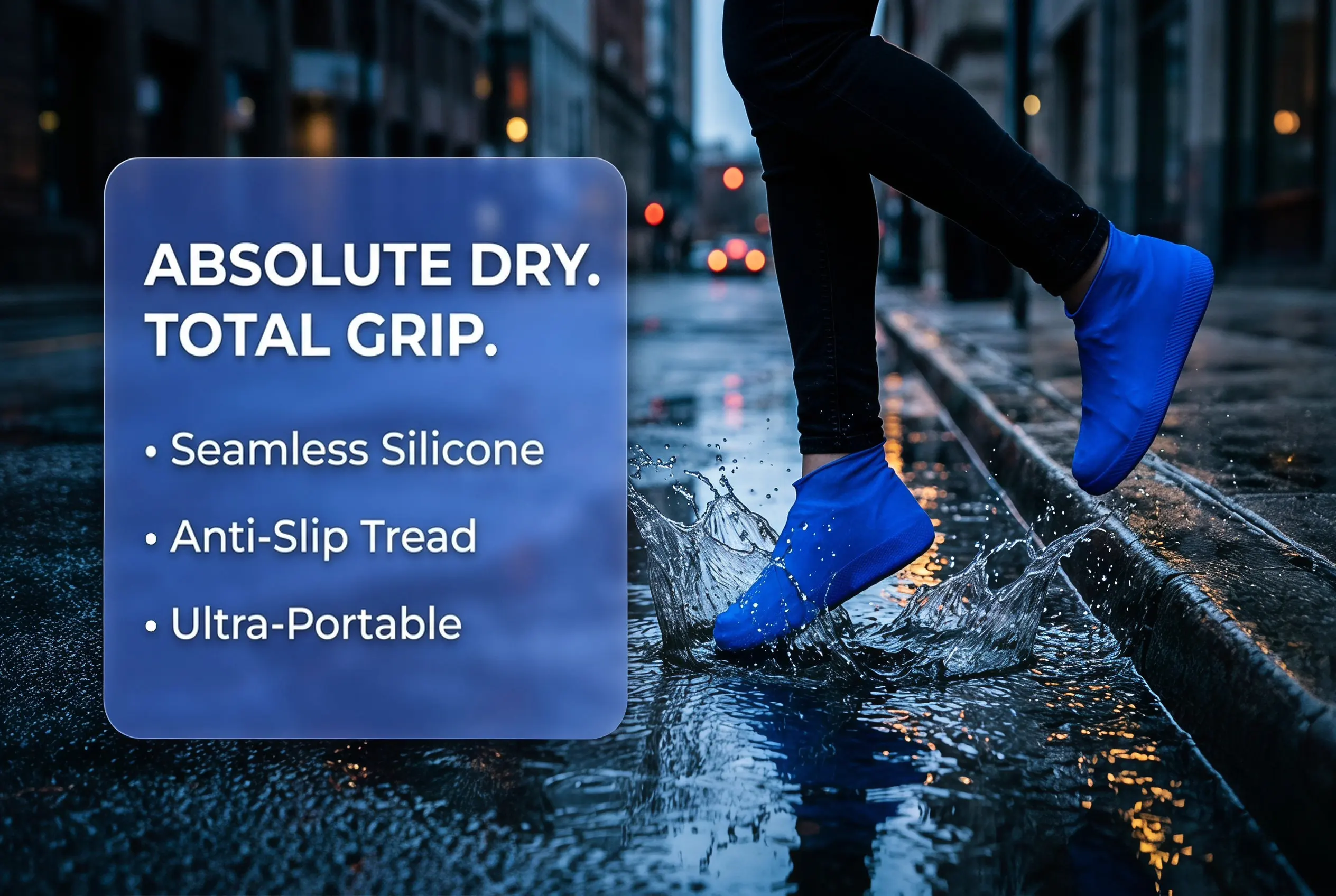 3Pair Disposable Latex Shoe Covers Waterproof Anti-Slip Rainproof Wearproof Shoe Protector Suitable for Outdoor Walking