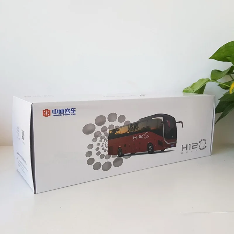 Diecast 1:36 Scale Zhongtong Bus H12 Alloy Car Model Collection Souvenir Display Ornaments Vehicle Toy