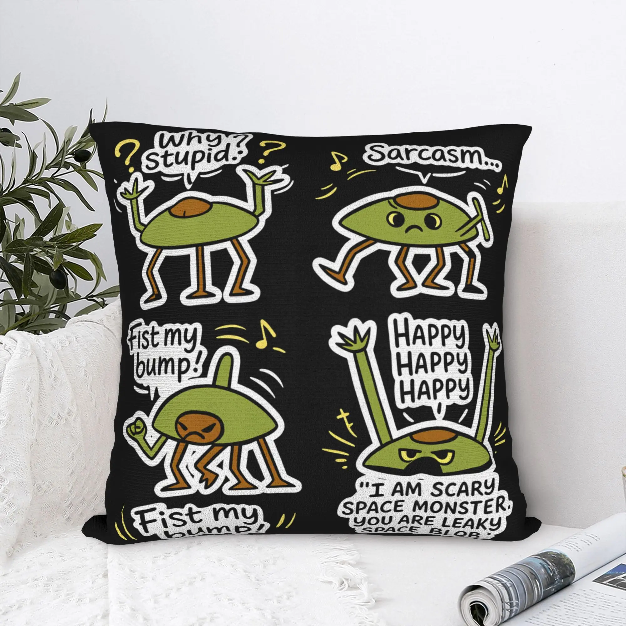 Printing Project Hail Mary Eridani-Rocky Pillowcase Fabric Cushion Cover Decor Funny Meme Throw Pillow Case Cover Home Square