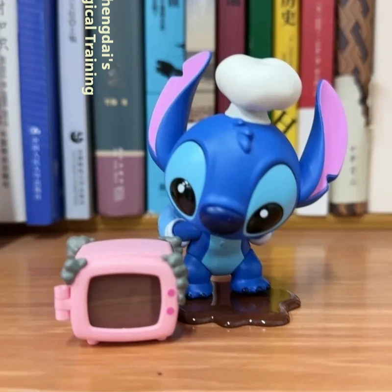 Miniso Lilo & Stitch Fun Date Series 8cm Stitch Handmade Mystery Box Blind Box Pvc Model Prezent Ozdoba Urodziny Śliczne Prezenty na Biurko