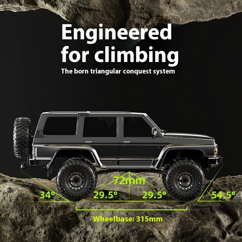 Pinecone Forest TuLe Y60 Electric Remote Control RC Car 4WD 1/10 Scale Off-Road Climbing Vehicle Ideal Male Birthday Gift