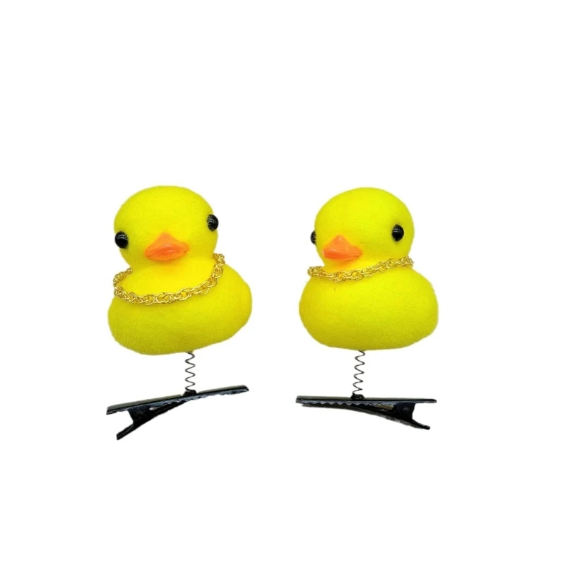 Realistic Duck Hair Clip Animal Small Duck Headwear Lovely Hairpin Yellow Animal Hair Clip Duck Model DropShipping