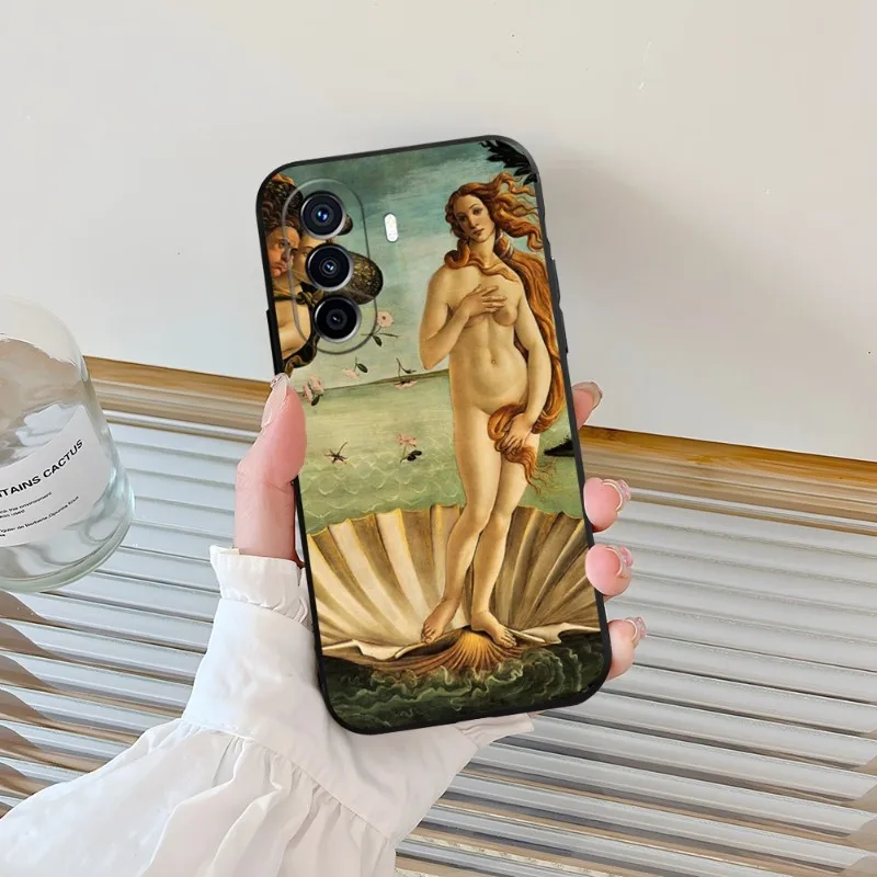 Art Painting The-Birth-Of-Venus Phone Case For Huawei P30Pro P50 P40 P20 P10 P9 Pro Plus P8 P7 Psmart Z Nova 8 8I 8PRO 8SE Cover