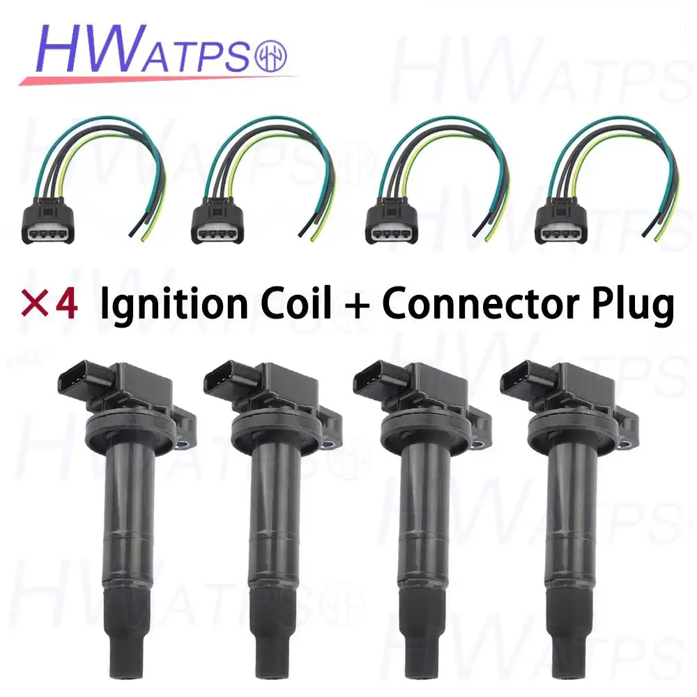 

4pcs 90919-02240 90080-19021 Ignition Coil Plug UF316 UF-316 90919 02240 5C1293 For Toyota Prius xA xB Echo 1.5L 2000-2010