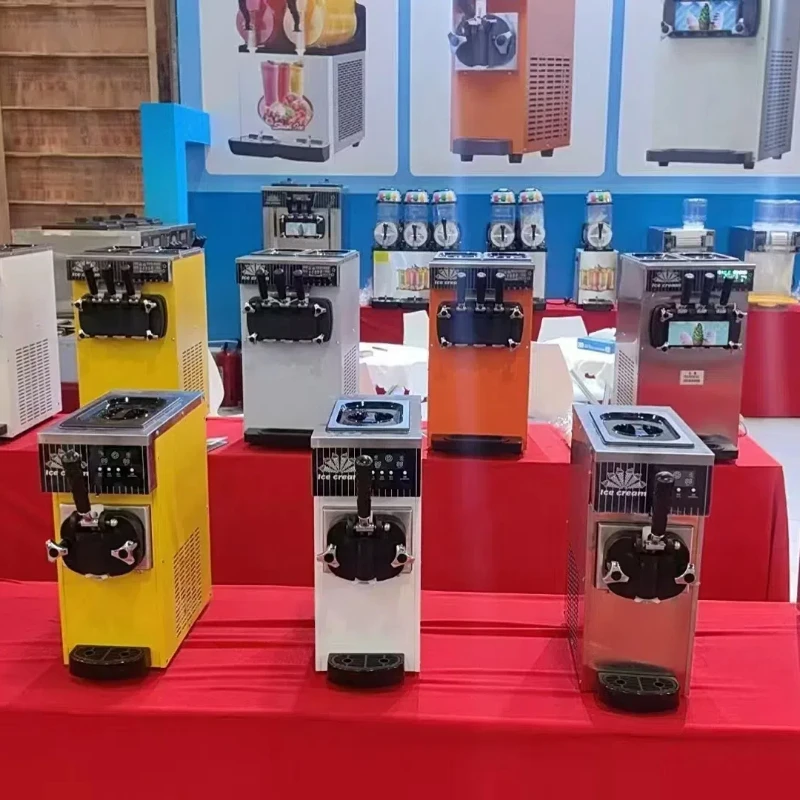 Tabletop Soft Ice Cream Maker Machine Economic Commercial Automatic