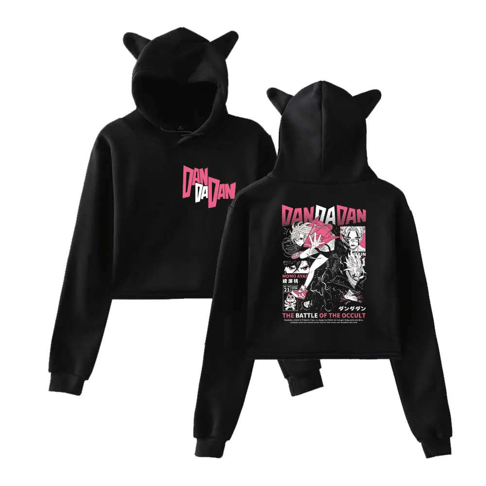 

Dandadan Okarun Merch Ken Takakura Merch Pullover Female Cat Ears Hoodie Long Sleeve Top Women's Clothes