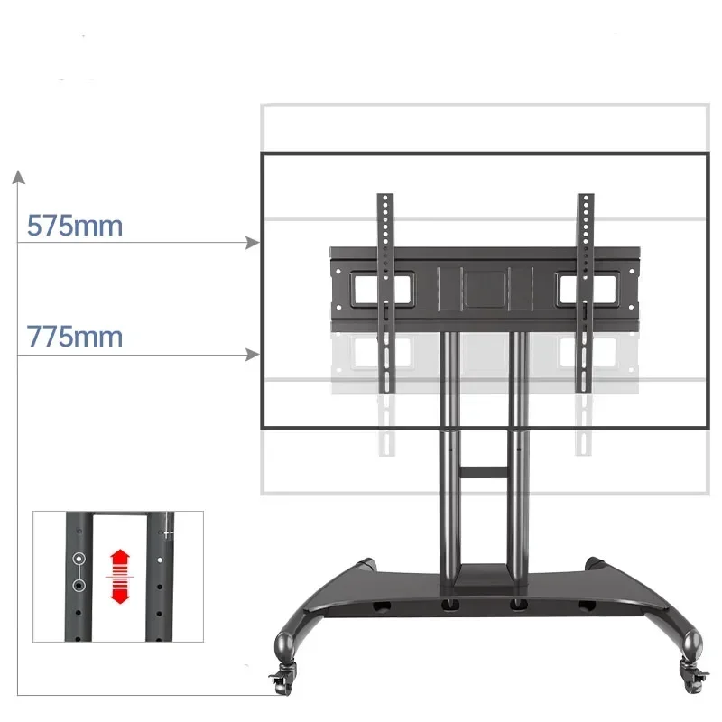 Zdejmowany stojak na telewizor z pełnym uchwytem na podłogę Obrotowy mobilny wyświetlacz Dj Facade Table Led Workstation W z kółkami Workstat